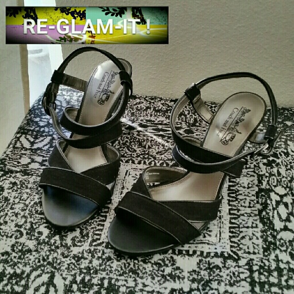Coach and Four Shoes - COACH AND FOUR...BLACK WEDGES